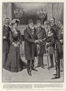 Modtagelse af britiske flådeofficerer af sultanen i Konstantinopel